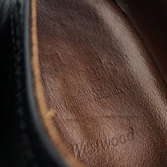 Allen Edmonds Westwood Mens size 10 Black Leather Dress Shoes Captoe Oxfords USA - Picture 10 of 13